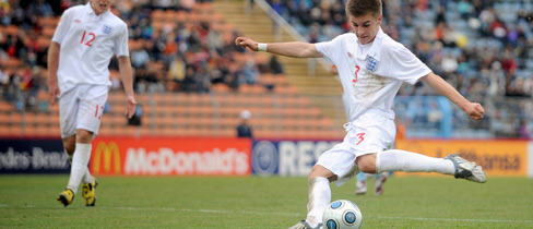 Luke Garbutt strikes the equaliser from the edge of the area.